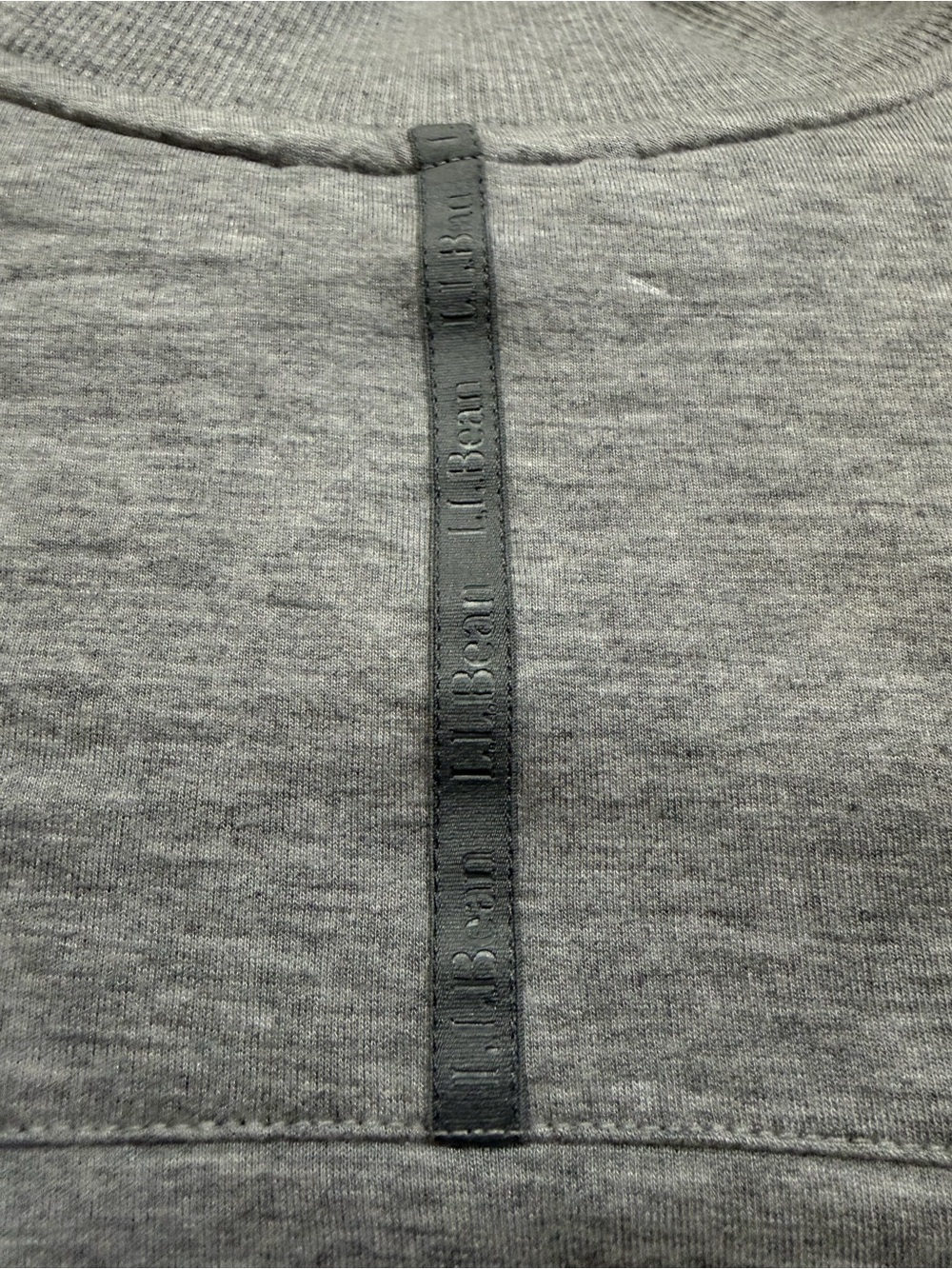 Womens L.L. Bean Softflex Mock Neck Tunic Pullover Gray Large - Picture 8 of 10
